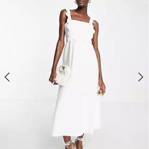 Topshop Scallop Trim Maxi Dress
